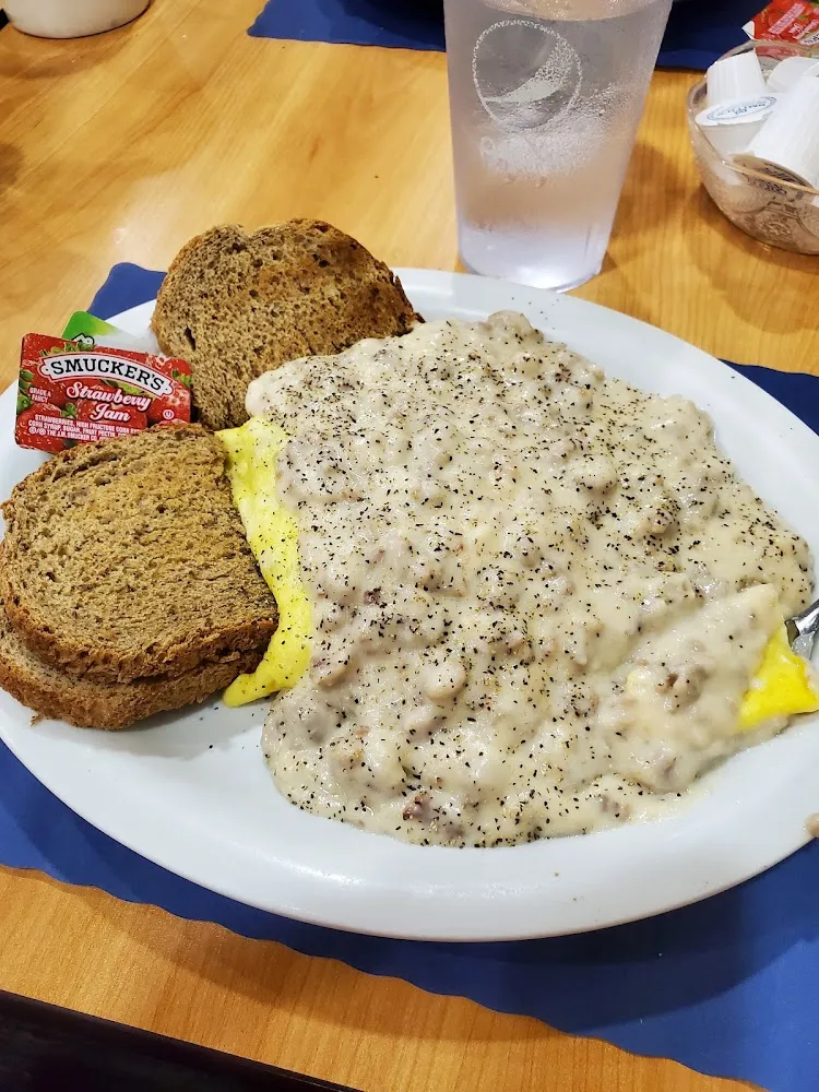 Barbie Omelette Covered in Sausage Gravy